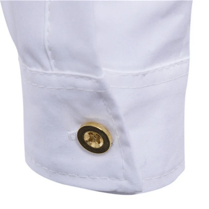 Мужская рубашка CYSINCOS повседневная облегающая двубортная гавайская с длинным