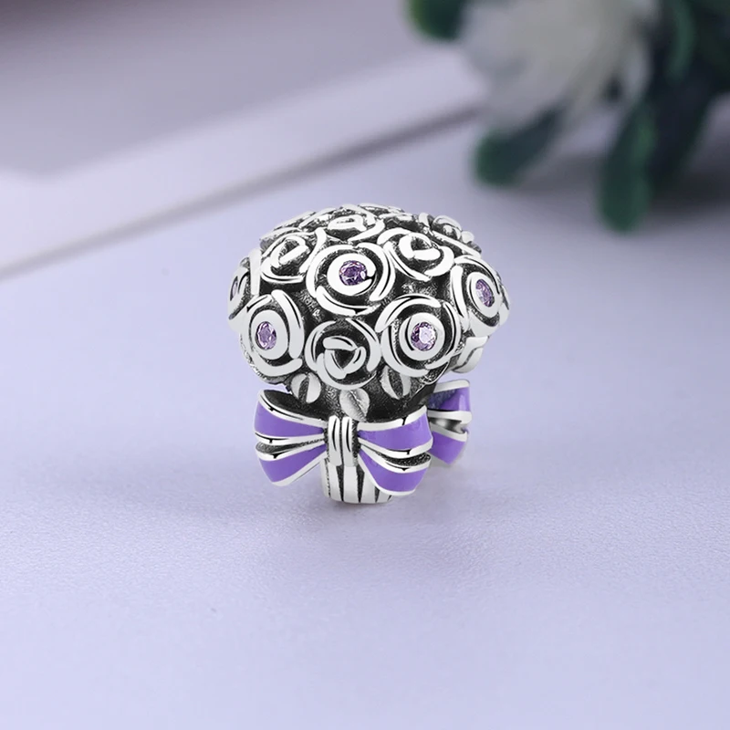 Подвески из стерлингового серебра 925 пробы браслет Pandora Цветочные