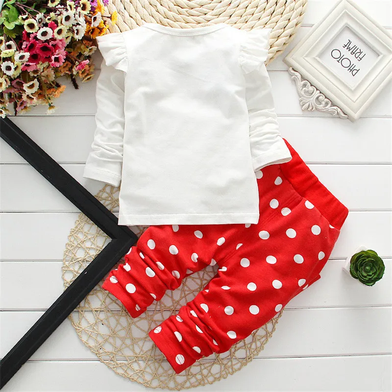 2019 Cartoon Girl Suit Minnie Children Clothes Sets Mickey Baby Kids T-shirt Legging Pants Sports Toddler Boy Clothing | Детская одежда