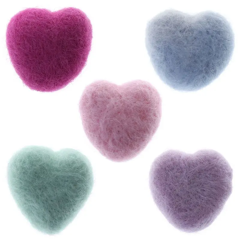 Woolen Heart Newborn Heart Shape Stuffed Baby Photography Props Photo Shot DIY Headdress Hat Clothing Decoration Crafts