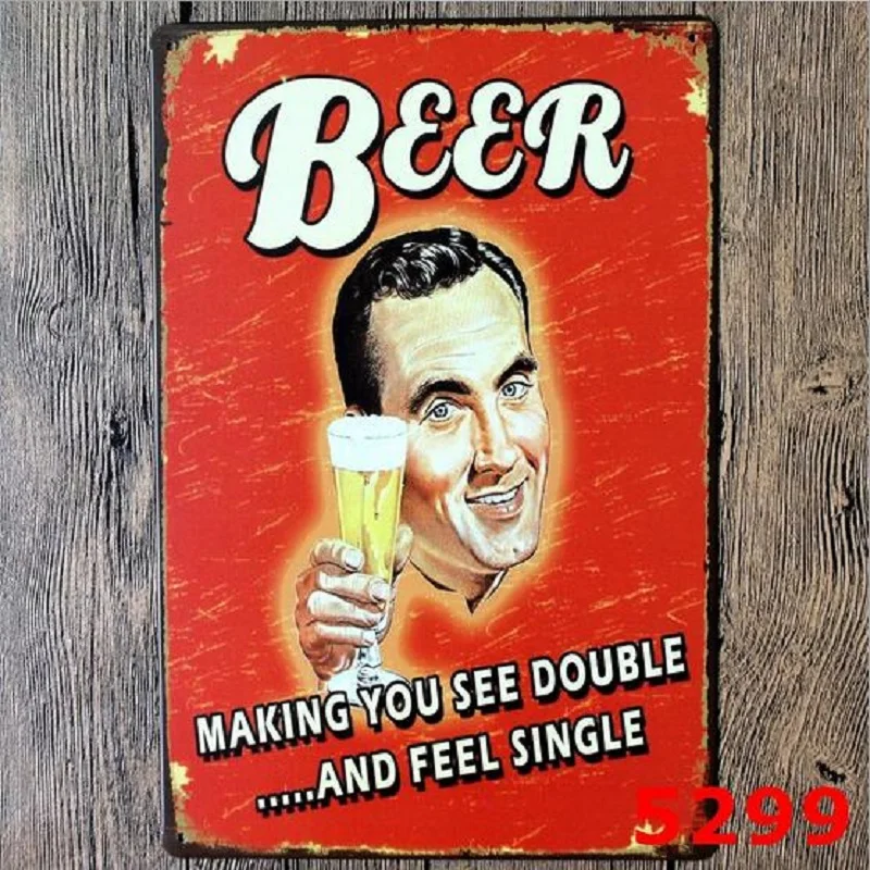 2016 винтажный домашний Декор Горячая Ретро металлическая роспись на заказ пивной