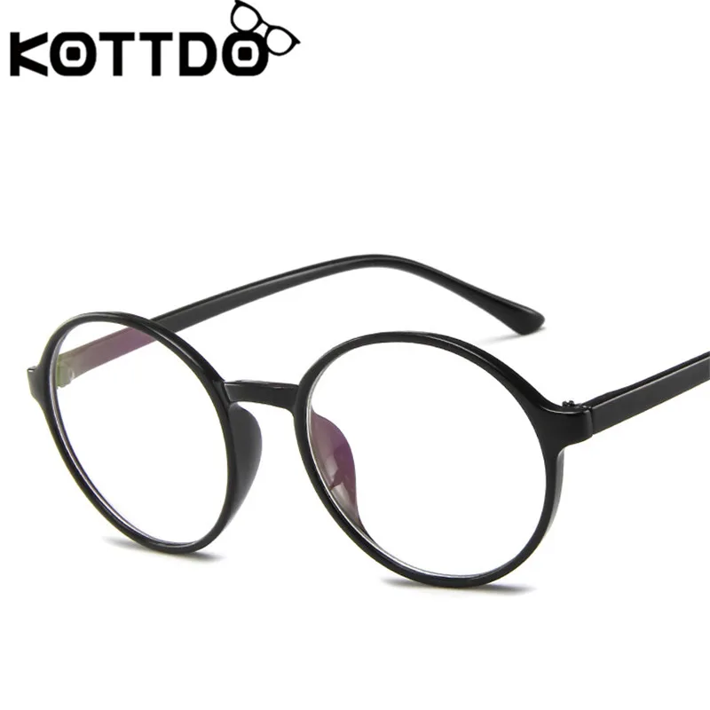 Новинка 2019 круглая оправа для очков KOTTDO модные очки близорукости с сисветильник