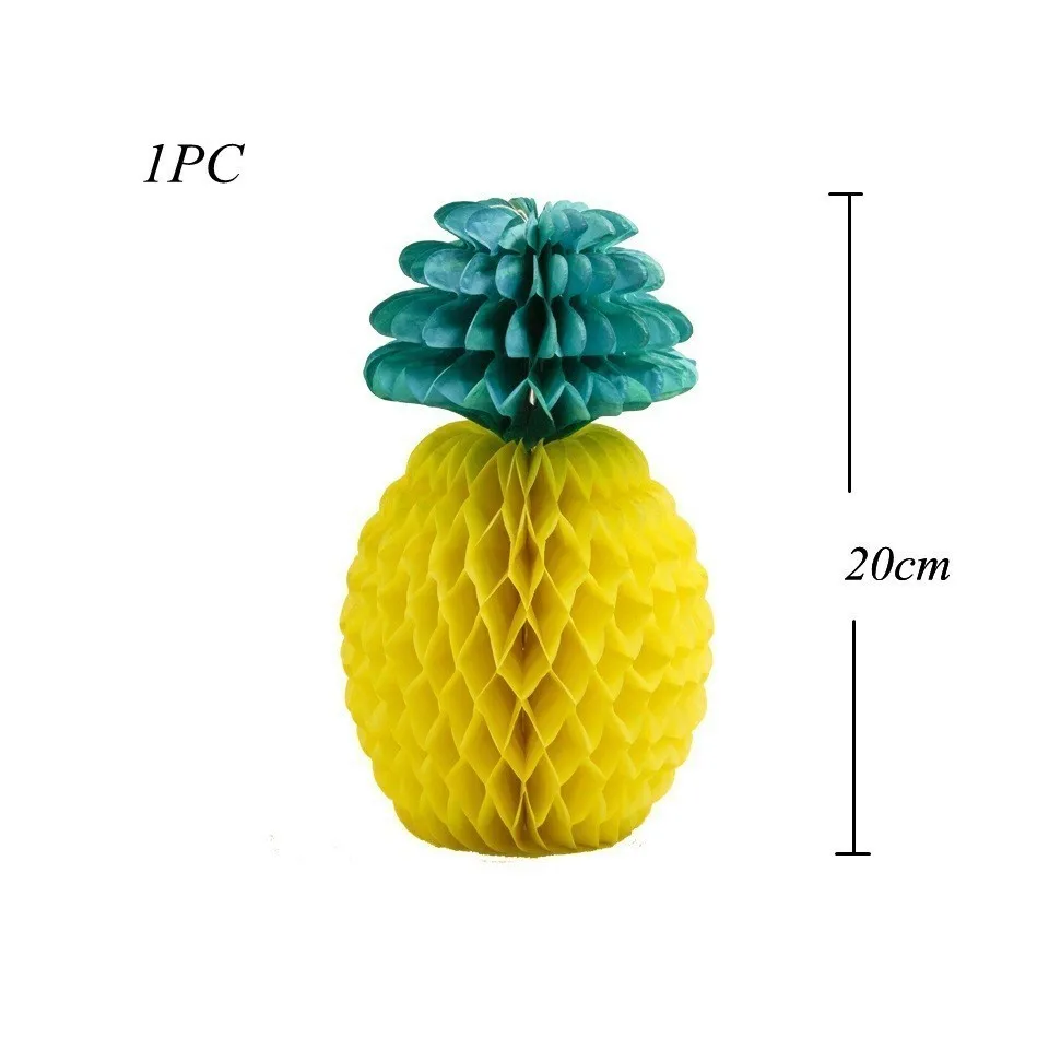 20CM pineapple 1 компл. Фламинго серии одноразовая посуда бумажная настольная декоративная пластина/баннер Тема Свадьба День рождения Летняя Вечеринка украшения принадлежности - Цвет: 20CM pineapple
