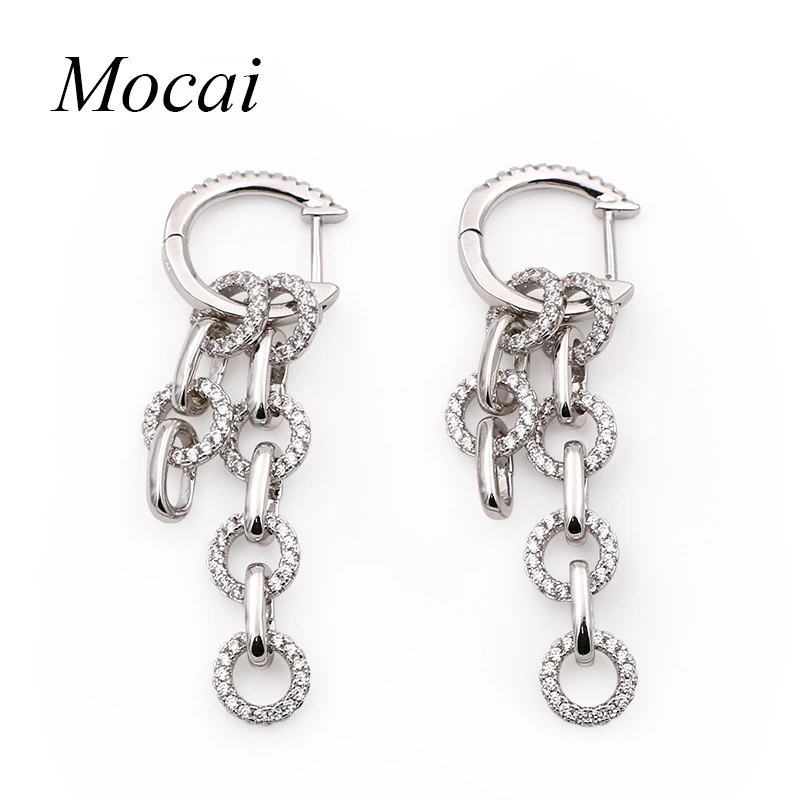 Женские серьги-капельки с кристаллами ZK50 модные круглые серьги в стиле панк для