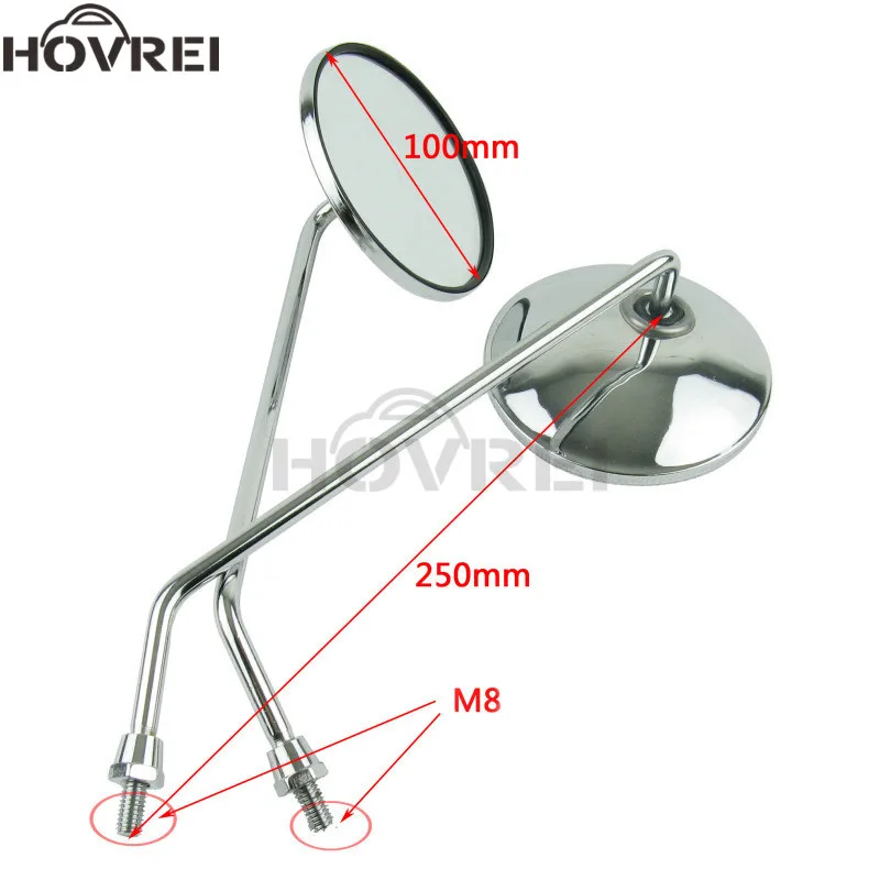 Универсальные Ретро мотоциклетные 8 мм Винтовые зеркала ATV Внедорожные круглые