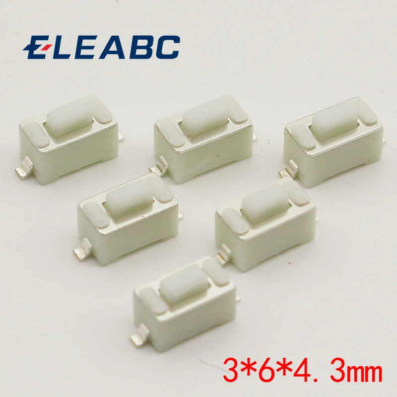

100 шт. 2Pin SMD 3x6x мм тактильный Такт Кнопка Микро-переключатель мгновенный