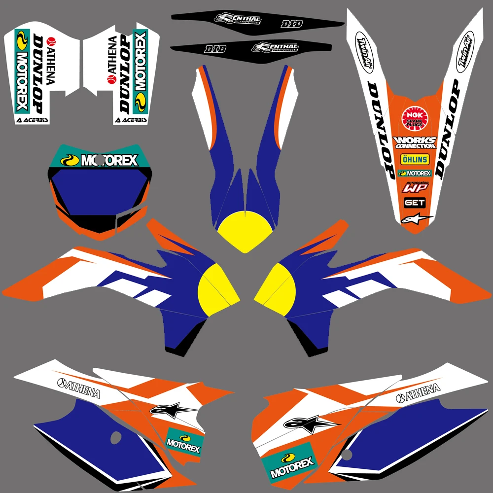 Команда фон графические наклейки комплект для KTM SX SXF SX-F XC EXC XCF XC-F 125 150 200 250 300 350 400 450 2013