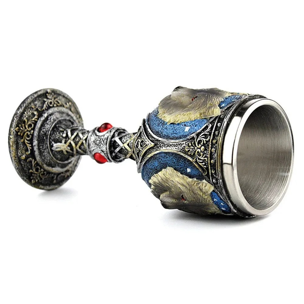 Из нержавеющей стали в стиле ретро крутой смолы Кубок с черепом коготь бокал вина