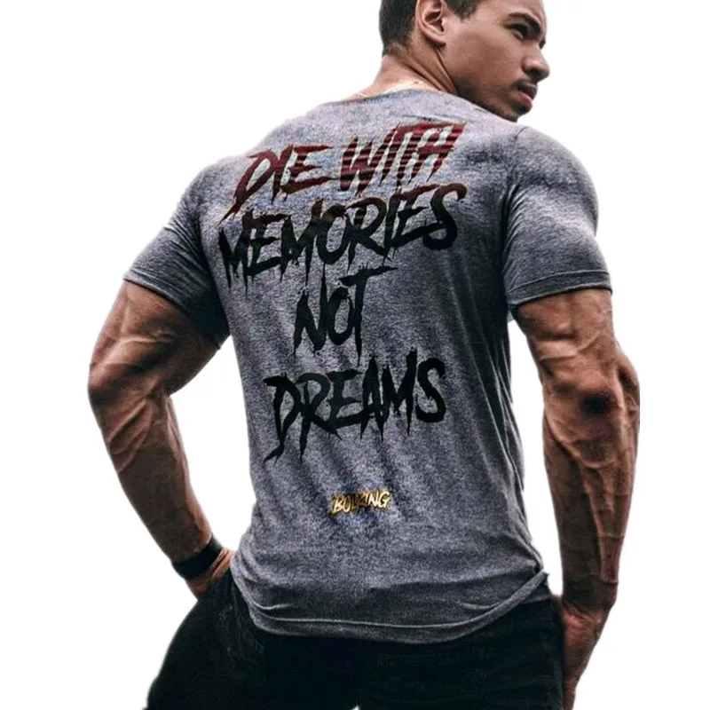 

Новинка, Мужская брендовая футболка с коротким рукавом, летняя повседневная модная футболка для тренажерного зала, фитнеса, бодибилдинга, м...