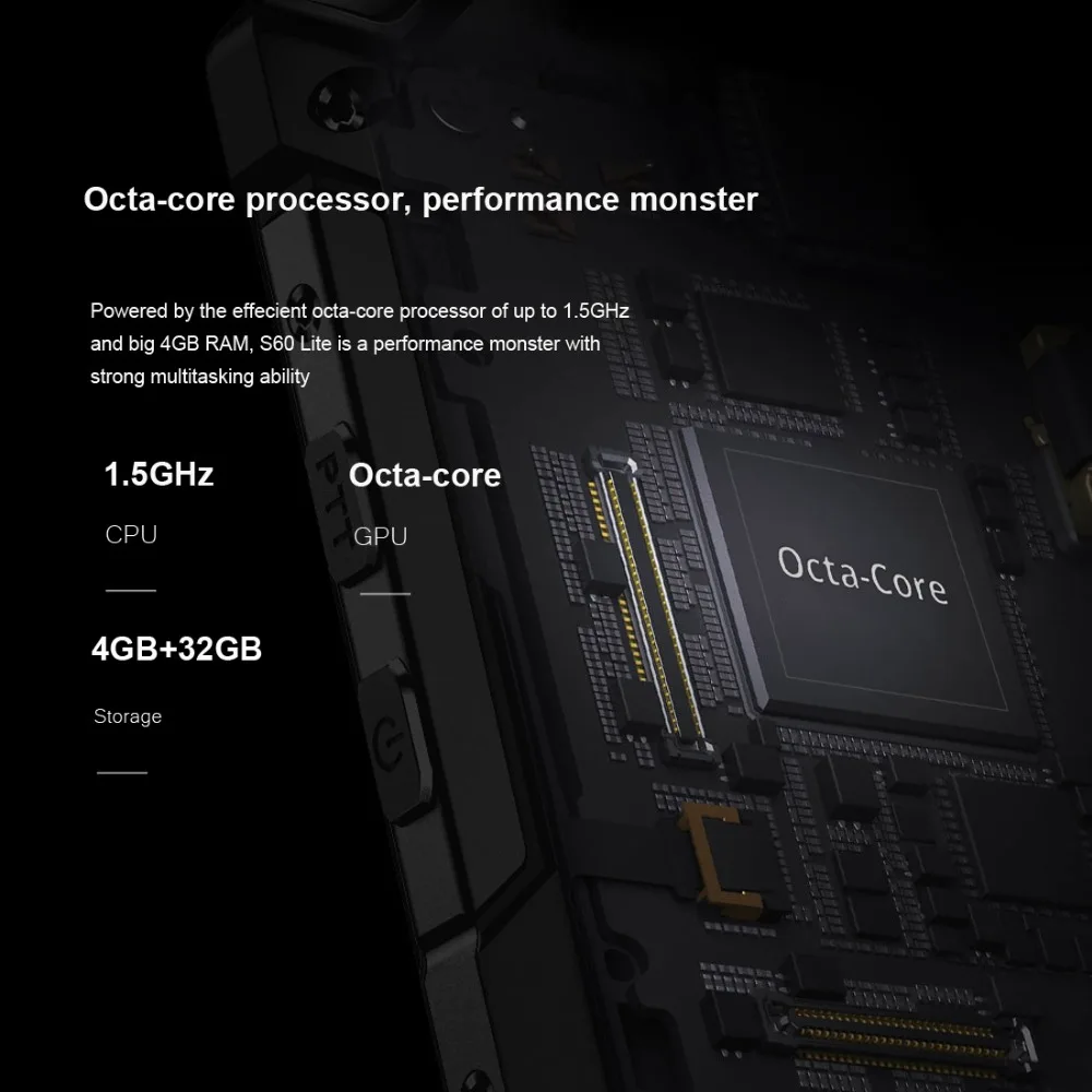 DOOGEE S60 Lite, 4 Гб, 32 ГБ, 5,2 дюйма, водонепроницаемый смартфон, 5580 мА/ч, Беспроводная зарядка, быстрая зарядка, Android 7,0, Face ID, четыре ядра, 4G, сотовый телефон