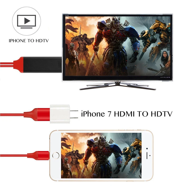 2 шт. 1 8 м HDMI кабель Pin для HD ТВ цифровой MHL к 1080P адаптер iphone 7 plus 6 6S | Электроника