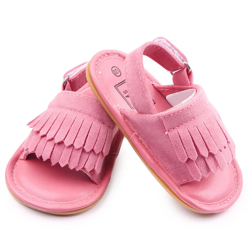 Сандалии с бахромой для новорожденных девочек босоножки коровьей и мышечной