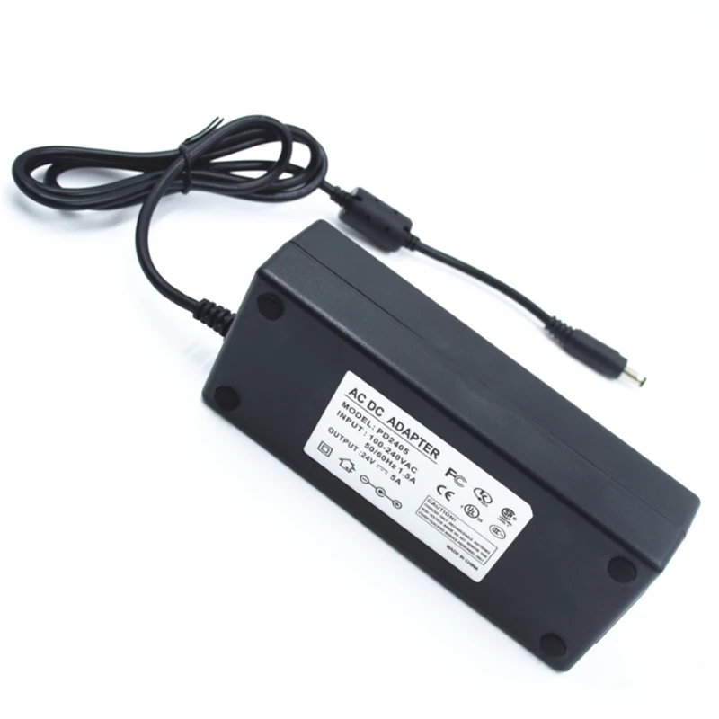 24Vdc Светодиодная лента 5 5*2 1 адаптер питания 120 Вт Светодиодный источник 24 В 5A 100