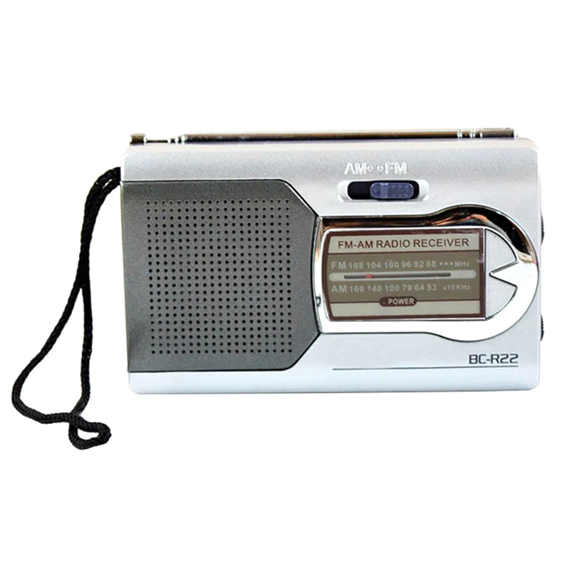 Портативное AM/FM мини радио с телескопической антенной двухдиапазонный канальный