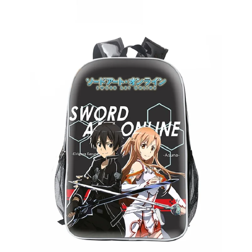

High-Q Unisex Anime Sword Art Online Kirigaya Kazuto Backpacks Student Sword Art Online Asuna School Backpacks Luggage Bags