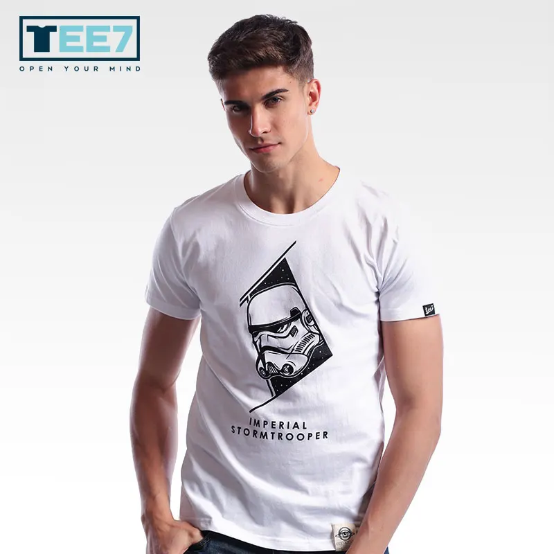 TEE7 Звездные войны хлопковая Футболка The Force Awakens Дарт Вейдер Штурмовик короткий