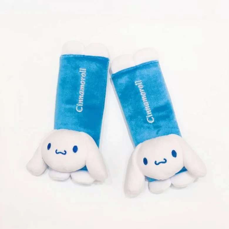blue 1 пара 20 см мультфильм анпанмен стежка Марио Дораэмон автомобиль плюшевое покрытие ремня безопасности наплечный коврик автомобиль игрушка оптом - Цвет: blue
