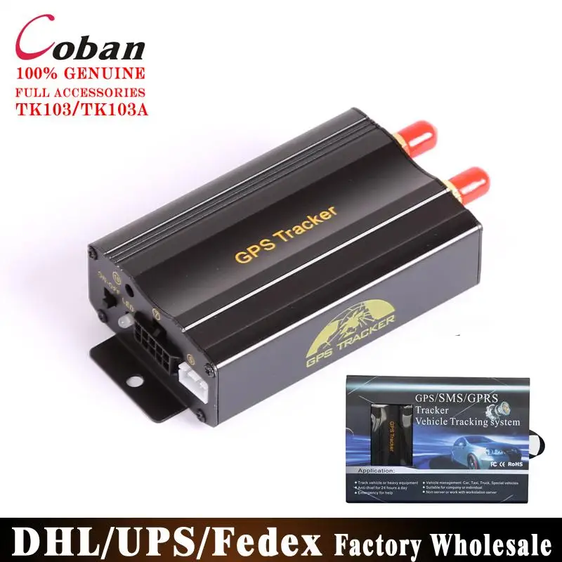 Автомобильный GPS трекер Coban 20 шт./лот устройство слежения GSM GPRS TK103 четырехъядерная
