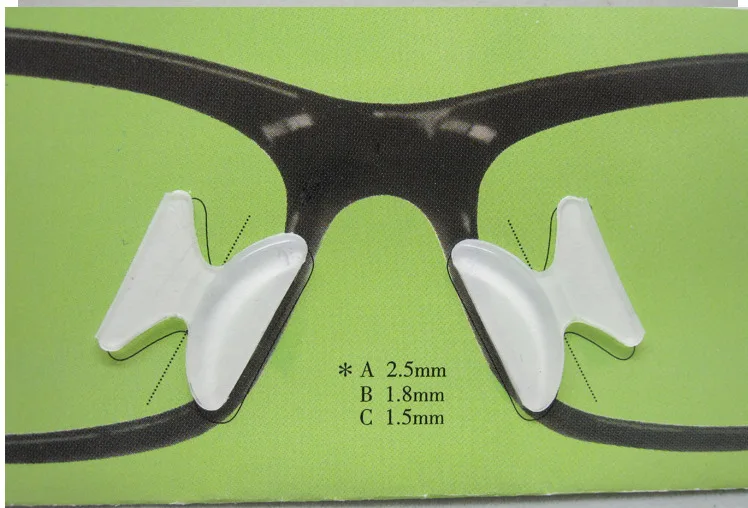 5 пар Силиконовые носоупоры для очков противоскользящие черные и прозрачные очки