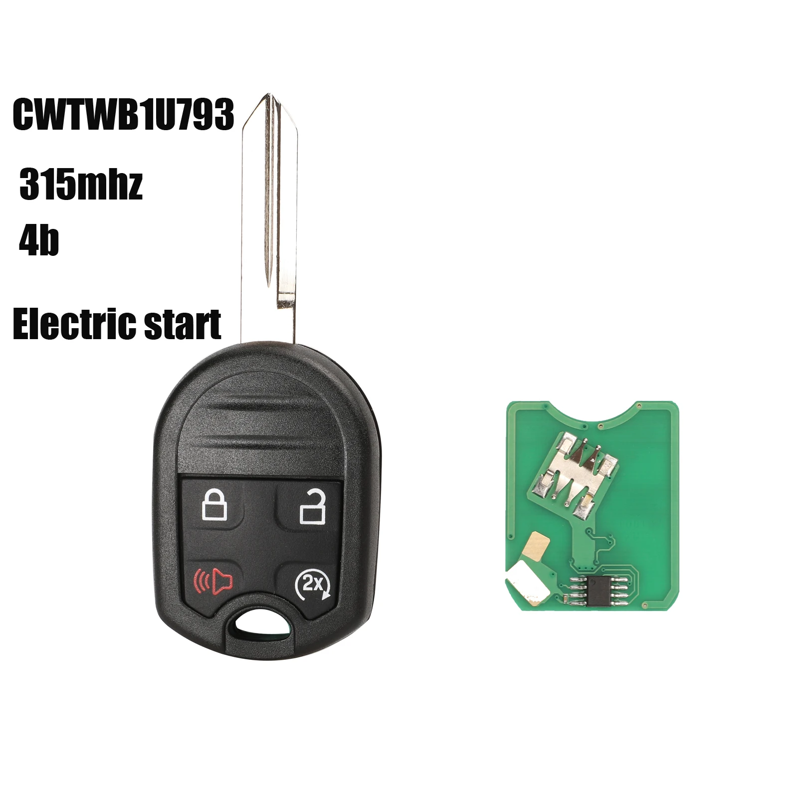jingyuqin Car Remote Key Fit for Ford EDGE ESCAPE EXPEDITION EXPLORER FLEX FUSION MUSTAN TAURUS 4 Buttons For Mazda Tribute