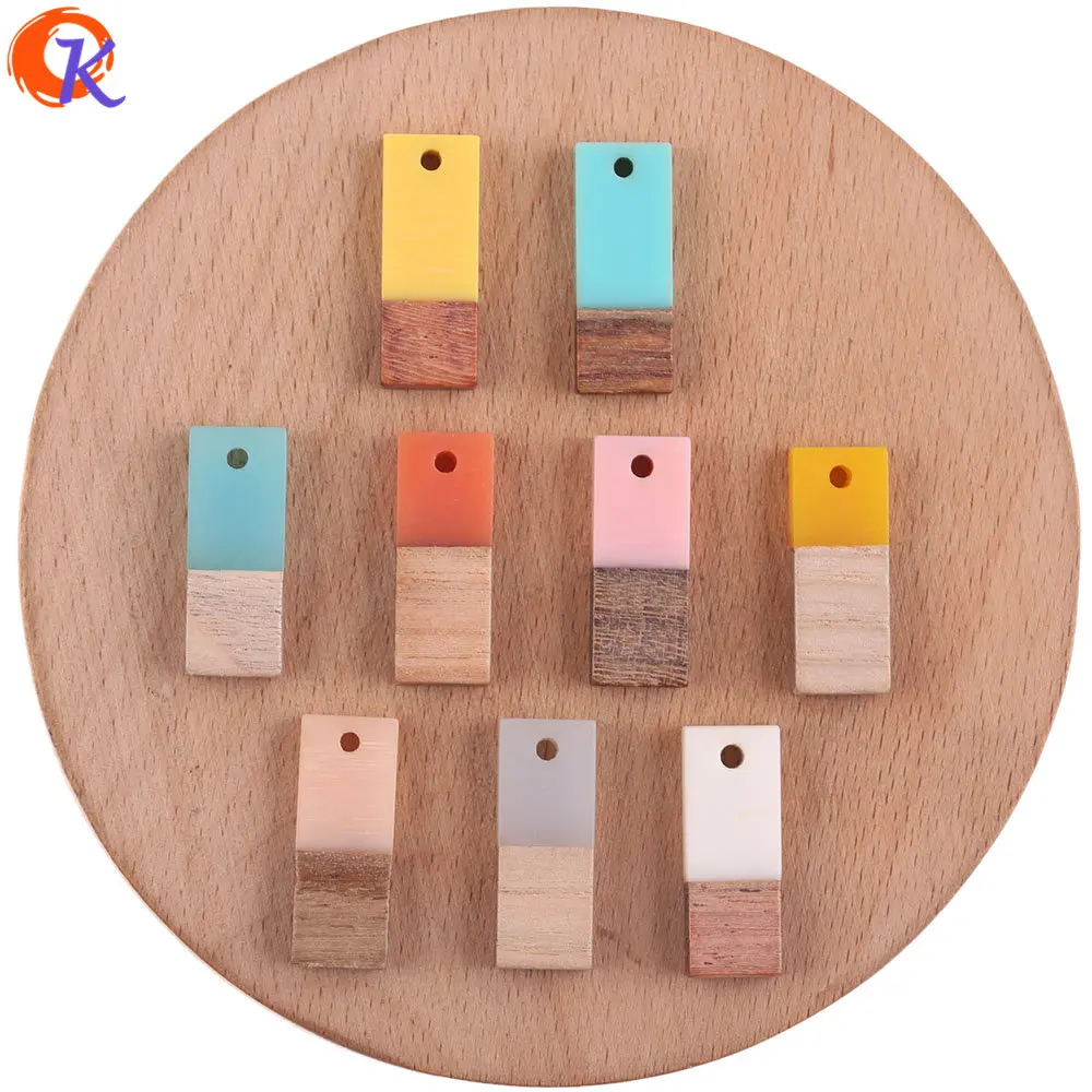 Cordial Design 50Pcs 9*23MM Jewelry Accessories/Earrings Making/Square Shape/Natural Wood &amp Resin/Hand Made/Earring Findings | Украшения