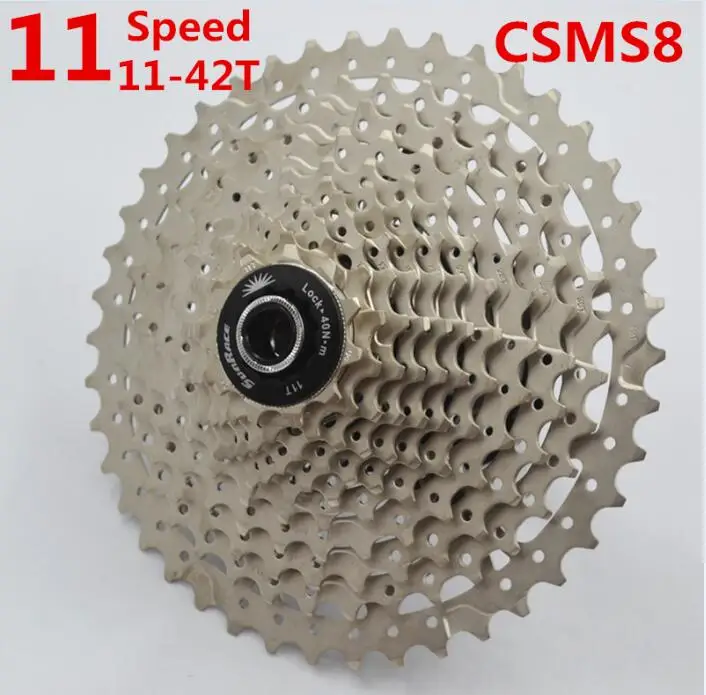 Sunracing 11 скоростей горный велосипед Freewheel CSMX8 11-46T 11-42T маховик зубы шатун Велоспорт кассета маховик запчасти для велосипеда - Цвет: CSMS8 silver 42T