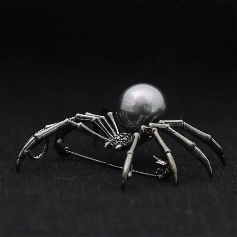 DoreenBeads паук значки с животными с имитацией жемчуга бусины безопасности булавки броши одежда сумки футболки украшения 2 цвета 1 шт