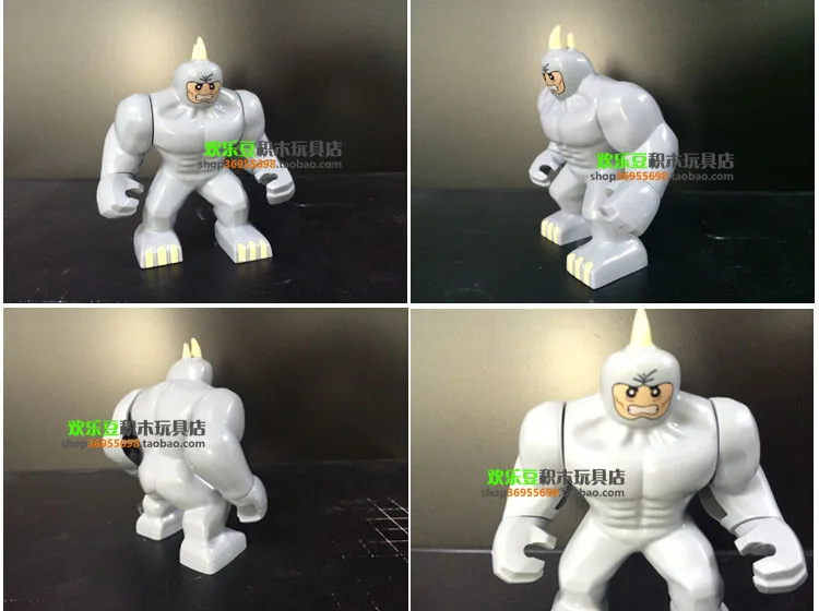 Decool 1 шт. 7 см Супер герои Мстители большой носорог фигурки собирают миньфиг Халк