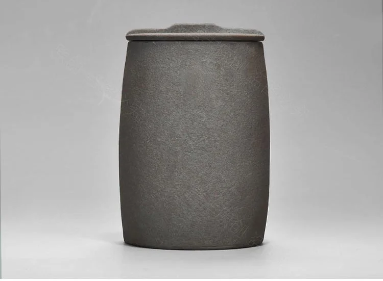 Винтаж грубая Керамическая пиала короб Japanese Black Zen керамическая банка кунг-фу чайный сервиз аксессуары Кофе банки с крышкой Spice герметичные