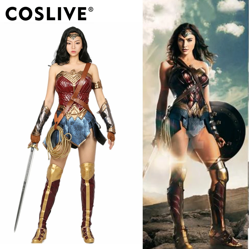 Coslive дизайн Хэллоуин фильм Косплэй Маскарадный костюм Чудо-женщины Lady Superhero полная экипировка для Canival вечерние Show