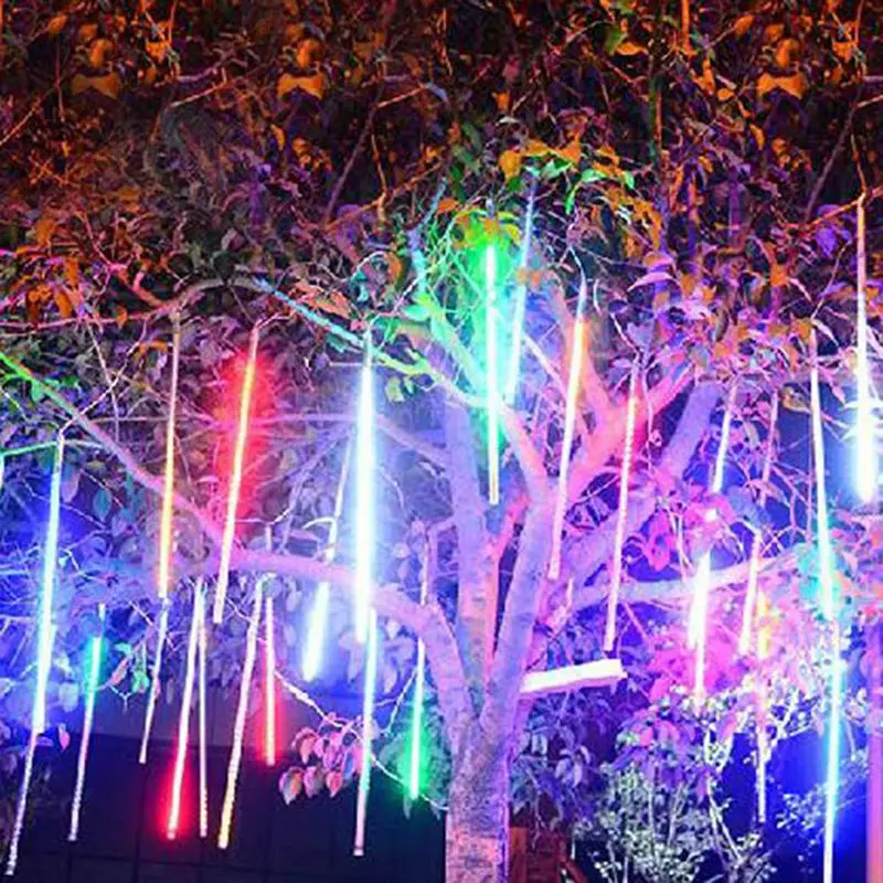 

SZYOUMY 20cm Meteor Shower Rain Tubes Led Light Lamp 100-240V EU US Plug Christmas String Light Wedding Garden Decoration Xmas