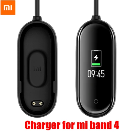 Charger Cable Mi 4 Официальный Xiaomi Mi-браслет, 3 ремешка, силиконовый универсальный браслет, Xiaomi Mi-браслет, 4 ремешка, аксессуары для умных часов - Цвет: Charger Cable Mi 4
