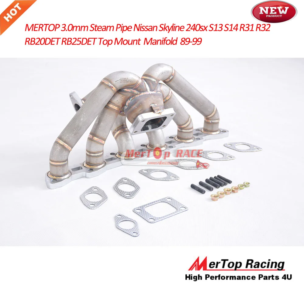 Mertop 3 мм Толстая Паровая труба T3 фланец Верхнее Крепление R32 R33 RB20DET RB20 RB25 RB25DET коллектор