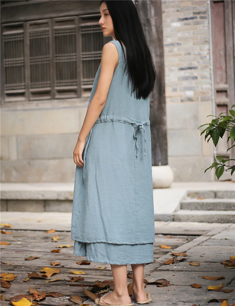 Женское хлопковое платье без рукавов ORIGOODS красное белое черное повседневное