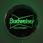 Светодиодные неоновые круглые вывески Budweiser King Beer, 25 см10 дюймов, RGB вывеска для бара, многоцветный пульт дистанционного управления, Функция беспроводного управления
