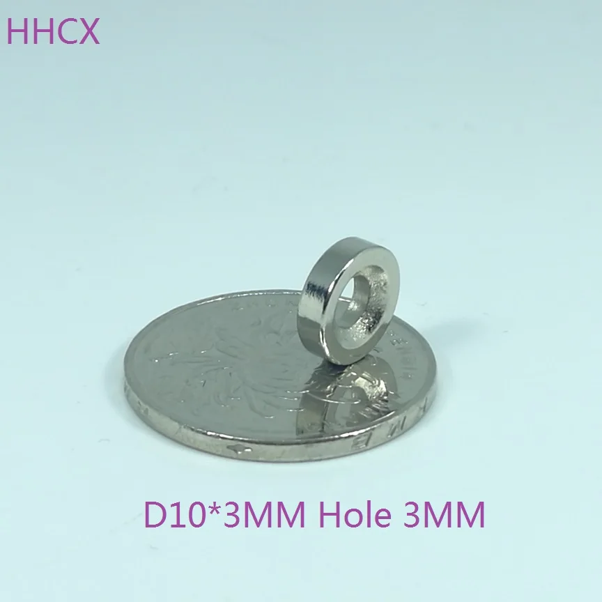 50 шт./лот магнит 10x3 мм отверстие 3 мм N35 Сильный D потайной NdFeB магнит 10*3 постоянный магнит 10 мм x 3 мм 10x3 мм