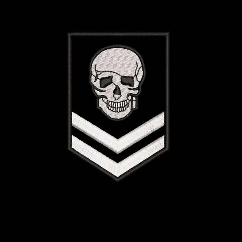 Череп Epaulette Военная нашивка shoudler байкерские значки мотоциклетный клуб PunkRocker patches