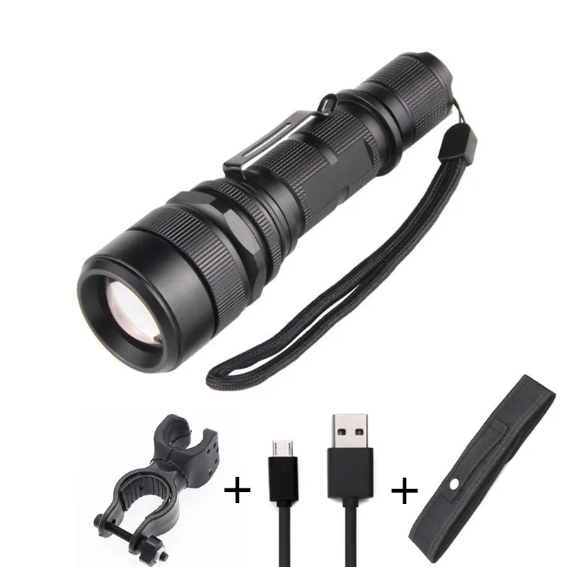 C Package 1000LM XM-L2 светодиодный USB фонарик Точечный светильник IPX65 водонепроницаемый высокой мощности портативный 5 режимов масштабируемый фонарь для кемпинга - Испускаемый цвет: C Package