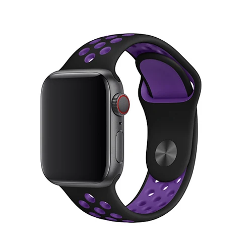 Hyper Grape 23 Спортивный ремешок для часов для apple watch, ремешок 42 мм, 38 мм, версия apple watch 4 5 44 мм 40 мм iwatch серии 3/2/1 силиконовый ремешок браслет ремень - Цвет ремешка: Hyper Grape 23
