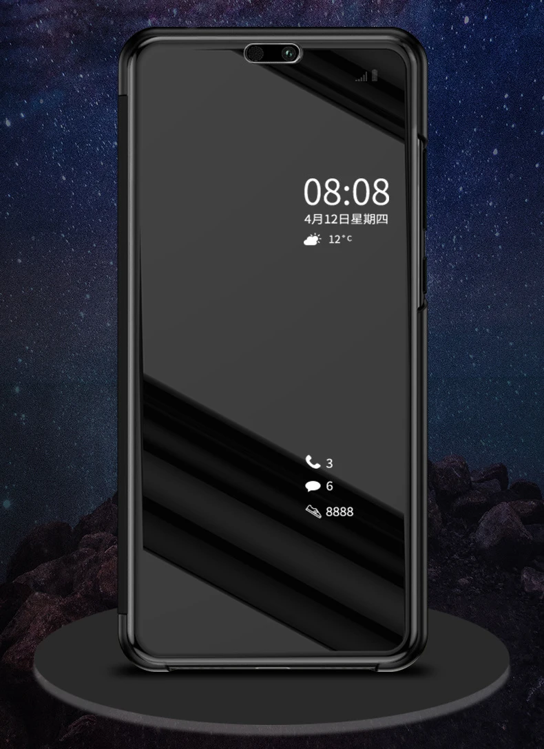Для huawei Honor 8X чехол 8 x роскошный зеркальный флип-чехол с подставкой из искусственной кожи для huawei Honor8X Max чехол для телефона s Fundas защитный чехол
