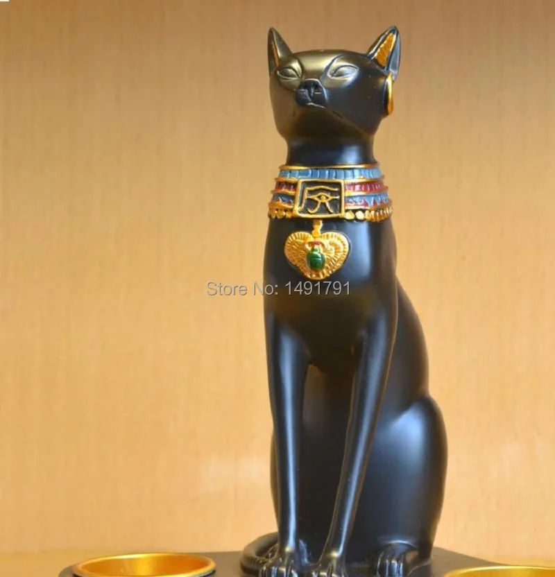 Египет bast двойные подсвечники для египетского побега реальной жизни реквизит