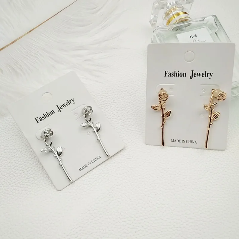 Timlee E179 Бесплатная доставка Панк Популярные трехмерные серьги капли из розового