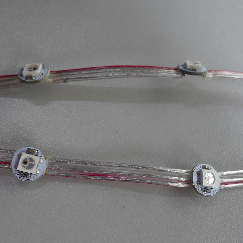 100 светодиосветодиодный WS2812B с радиатором предварительно припой проводом 5 см