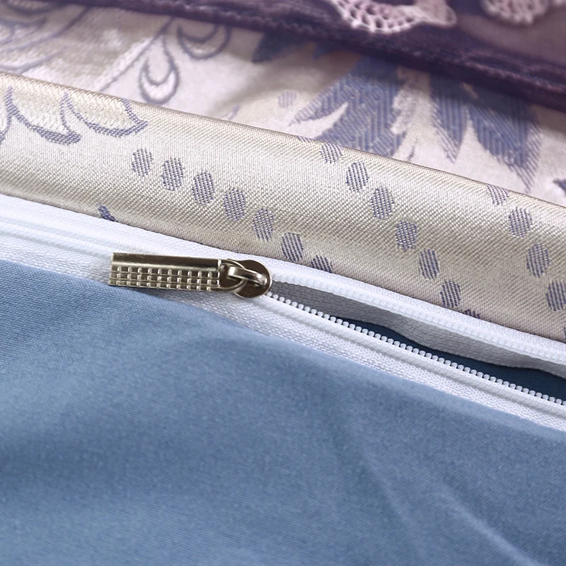 Комплект постельного белья из 100% хлопка и жаккарда кружевной пододеяльник