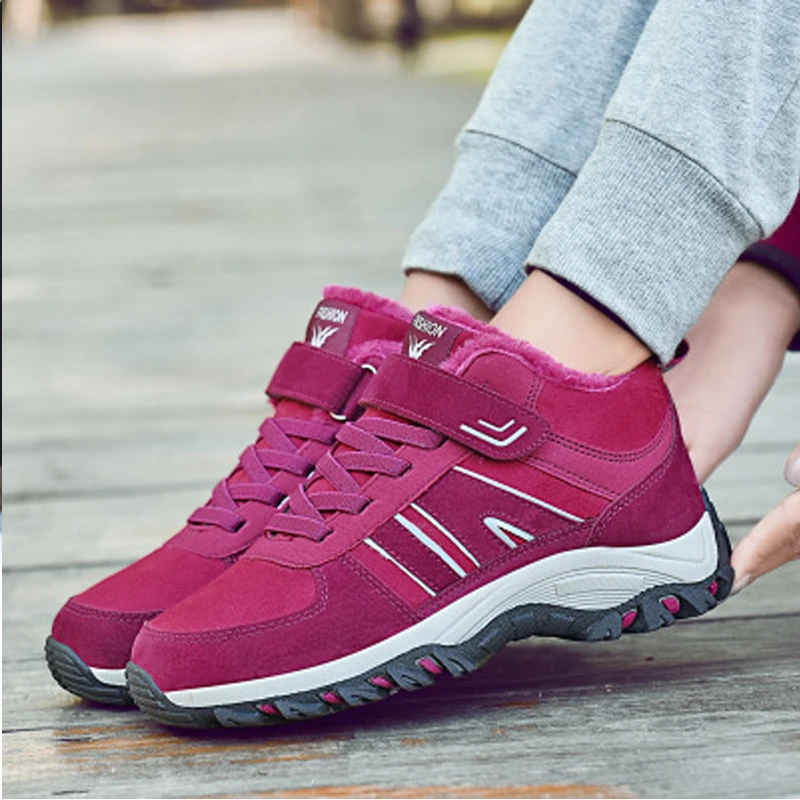 Men's casual shoes warm plush male cotton boots 2018 men lace-up Walking fashionable men's Non-slip outdoor Couple | Обувь