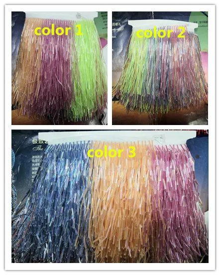 Супер качество фиолетовая бисерная бахрома лента отделка бахромой кисточкой