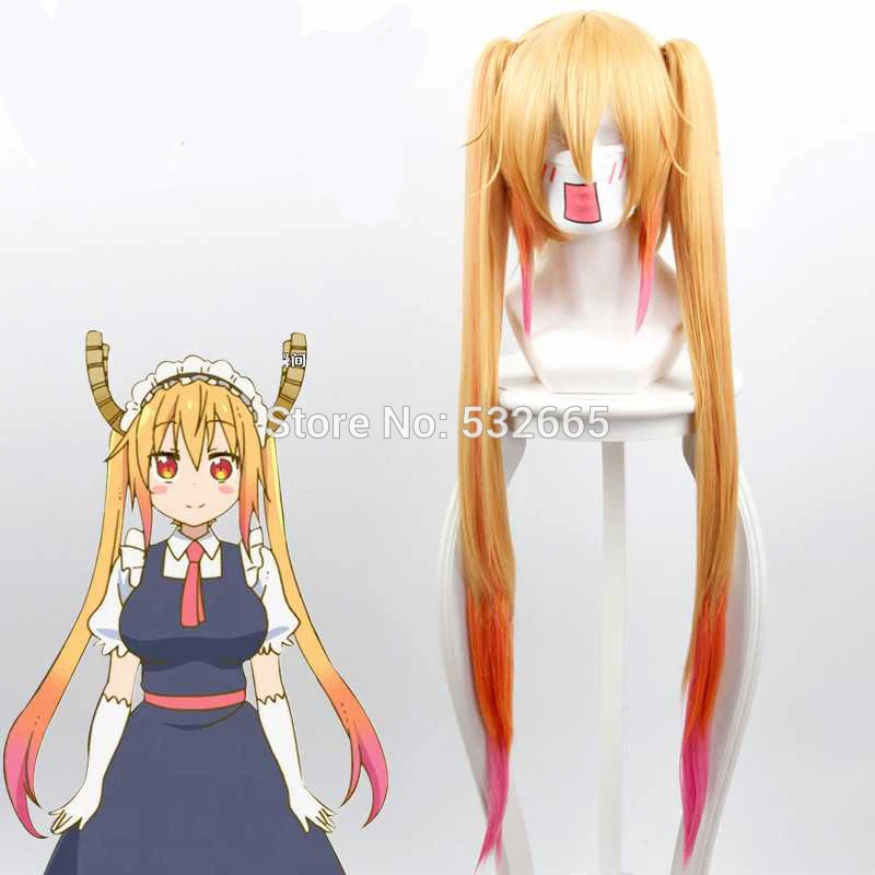 + Парик Kobayashi san Chi no Maid Thor Косплей Костюм Дракона косплей костюм горничной Kobayashi-san