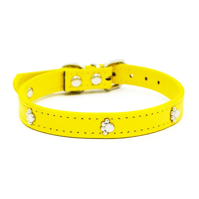 Yellow 4 цвета ошейники для маленьких собак, ошейник для щенков, ошейник для собак, ошейник для кошек, щенков, ошейник для кошек, MP0074 - Цвет: Yellow
