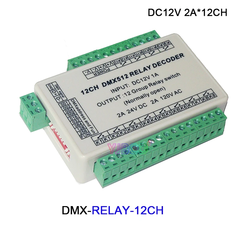 Релейный переключатель dmx512 контроллер с XRL RJ45 для светильник лампы 12 В