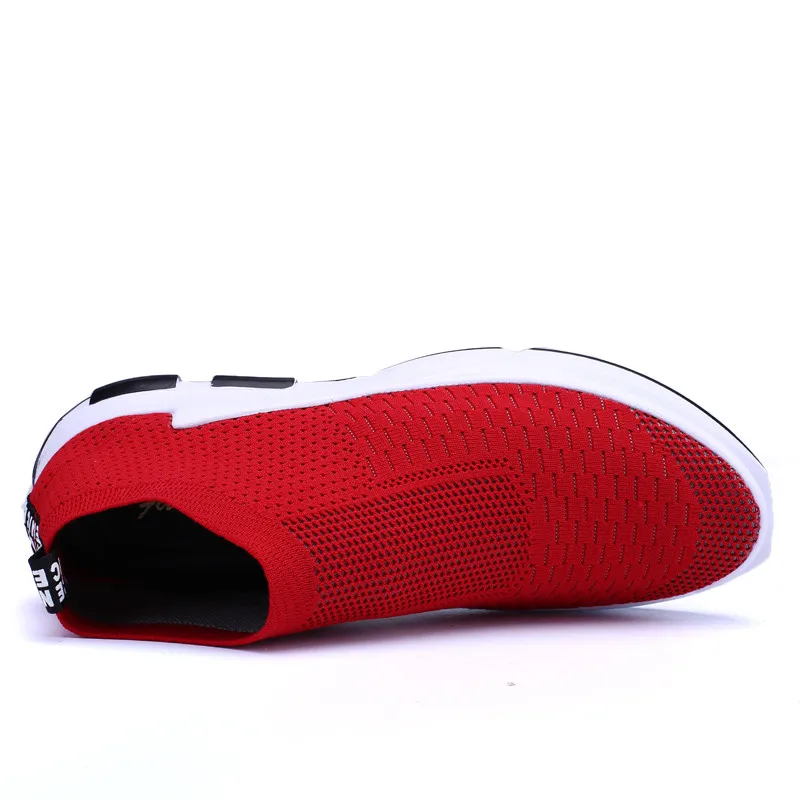 2019 Breathable Comfortable Men Fashion Sneakers Sock Shoes Size 39-44 Soft Light Man Brand Summer Black Red Grey Colors | Обувь